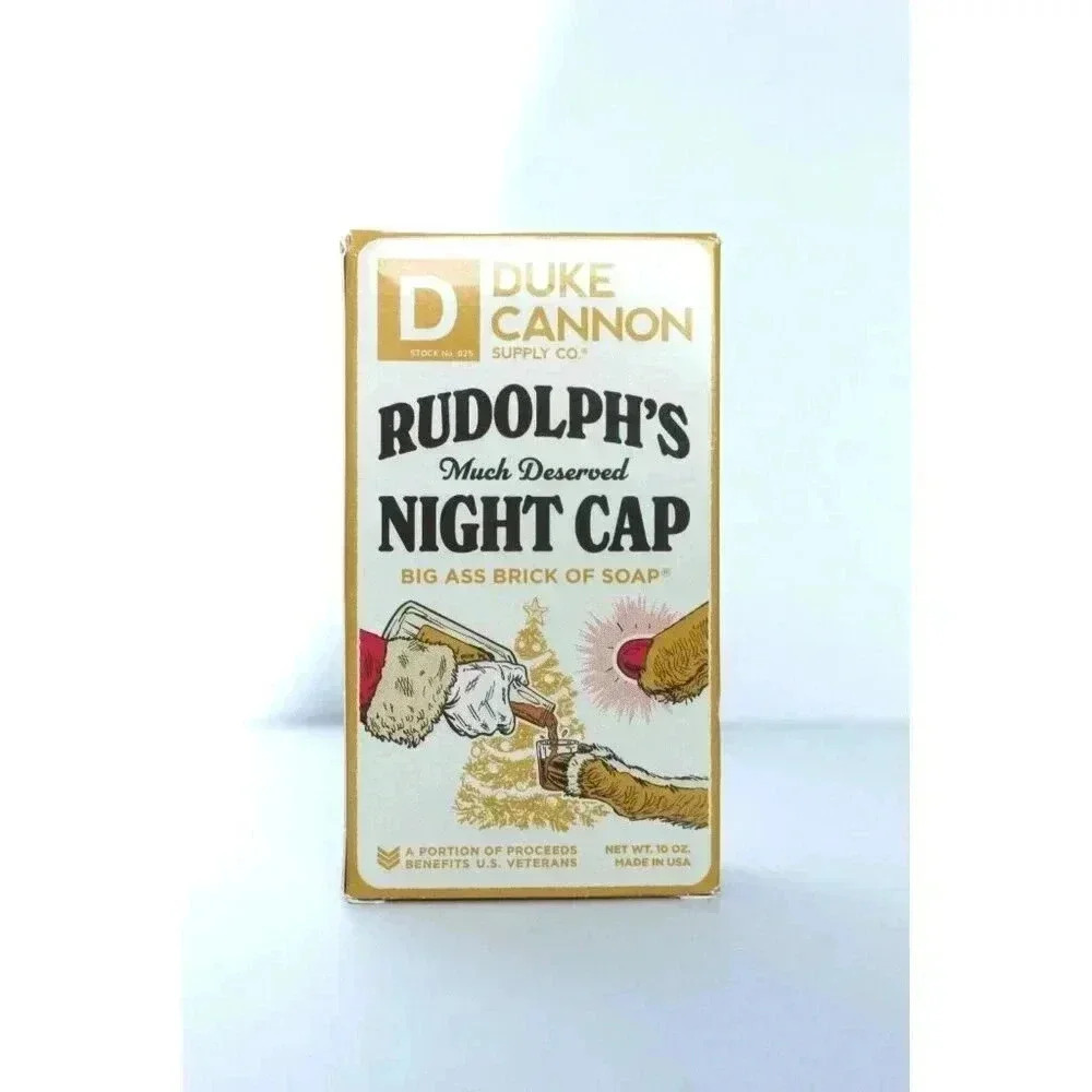 Duke Cannon Supply Co. Rudolph's Much Deserved Night Cap BAR SOAP 10 OZ‎ NEW